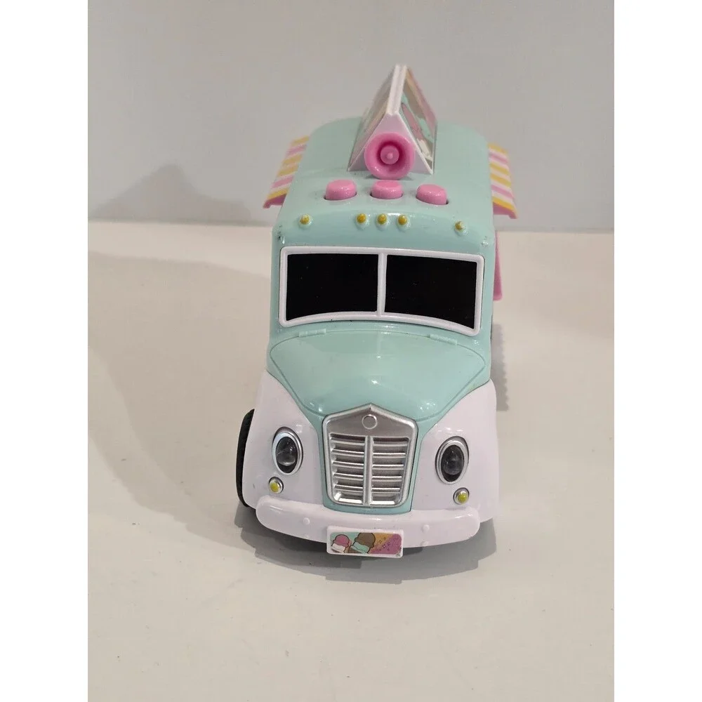 MAXX ACTION ICE CREAM TRUCK TOY FRICTION  MOTOR LIGHTS & SOUNDS (RUBBER TIRES)